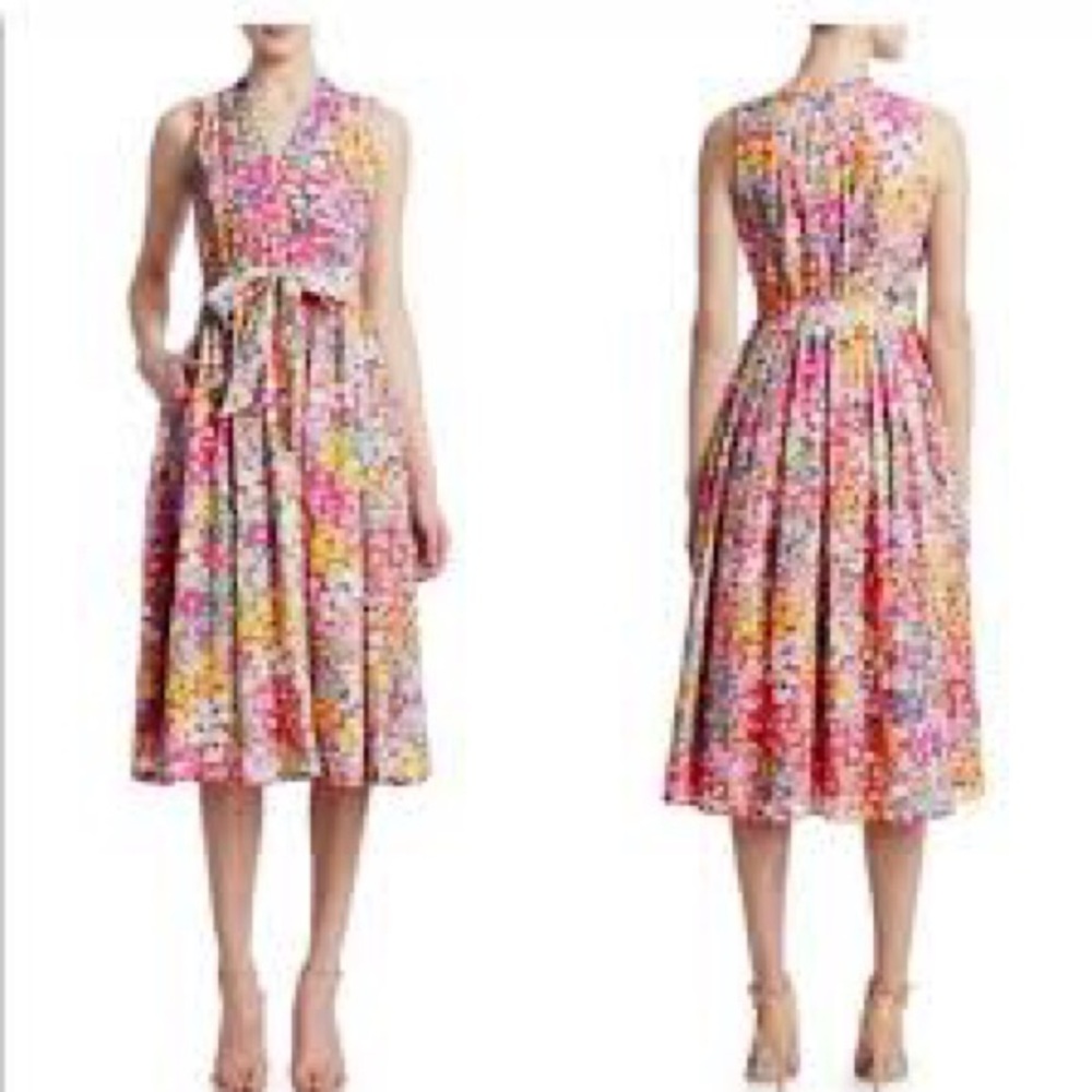 Kate Spade Multicolor Floral Midi Dress